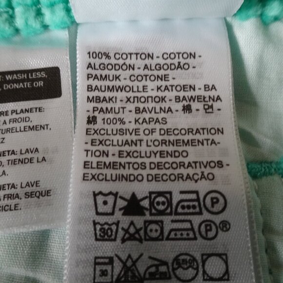 Levi's Ribcage Straight Ankle Pants Size 26x27 Green Corduroy Cotton High Rise - Picture 11 of 12